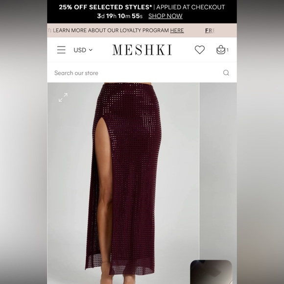 Meshki Ellery Square Diamanté Top & Skirt - Picture 7 of 8